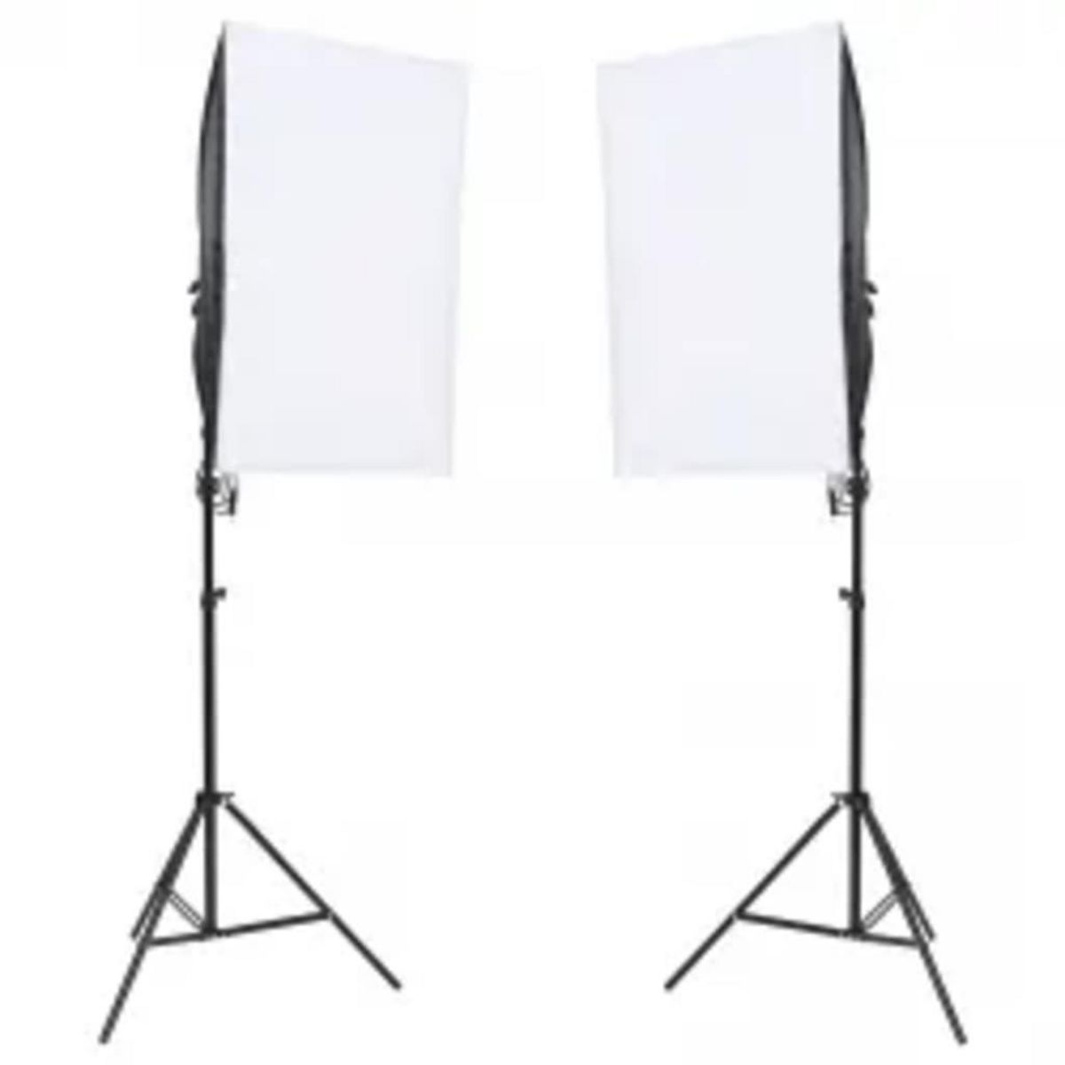 VIDAXL Kit de studio photo avec eclairage et toile de fond