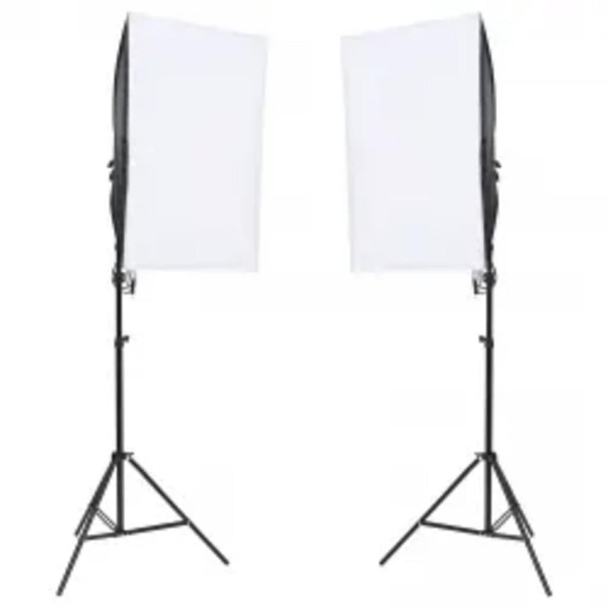 VIDAXL Kit de studio photo avec eclairage et toile de fond