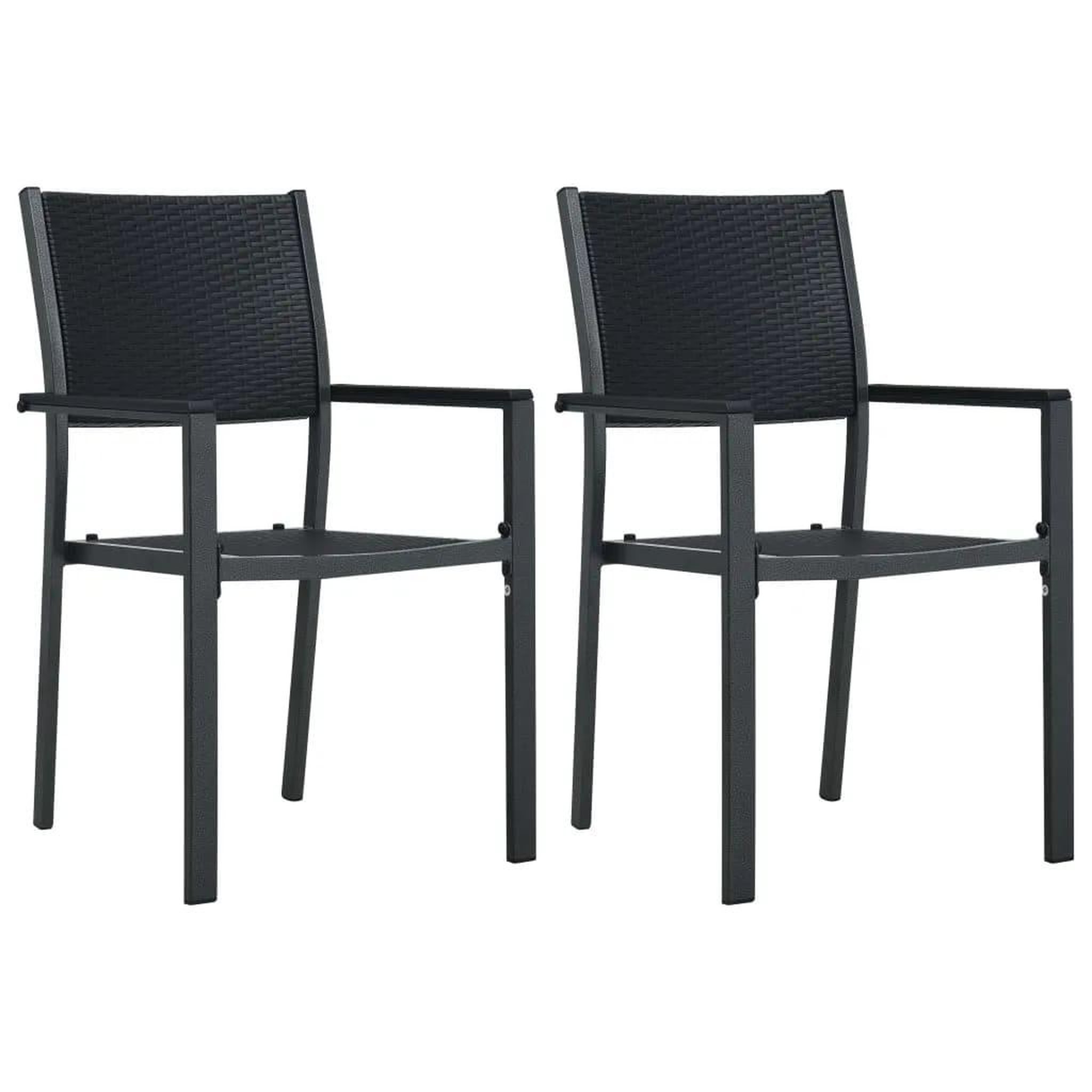 Voir la diapositive 3 : VIDAXL Ensemble a manger de jardin 3 pcs Noir
