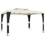 Voir la diapositive 5 : VIDAXL Tonnelle a double toit creme 3,98x2,98 m acier