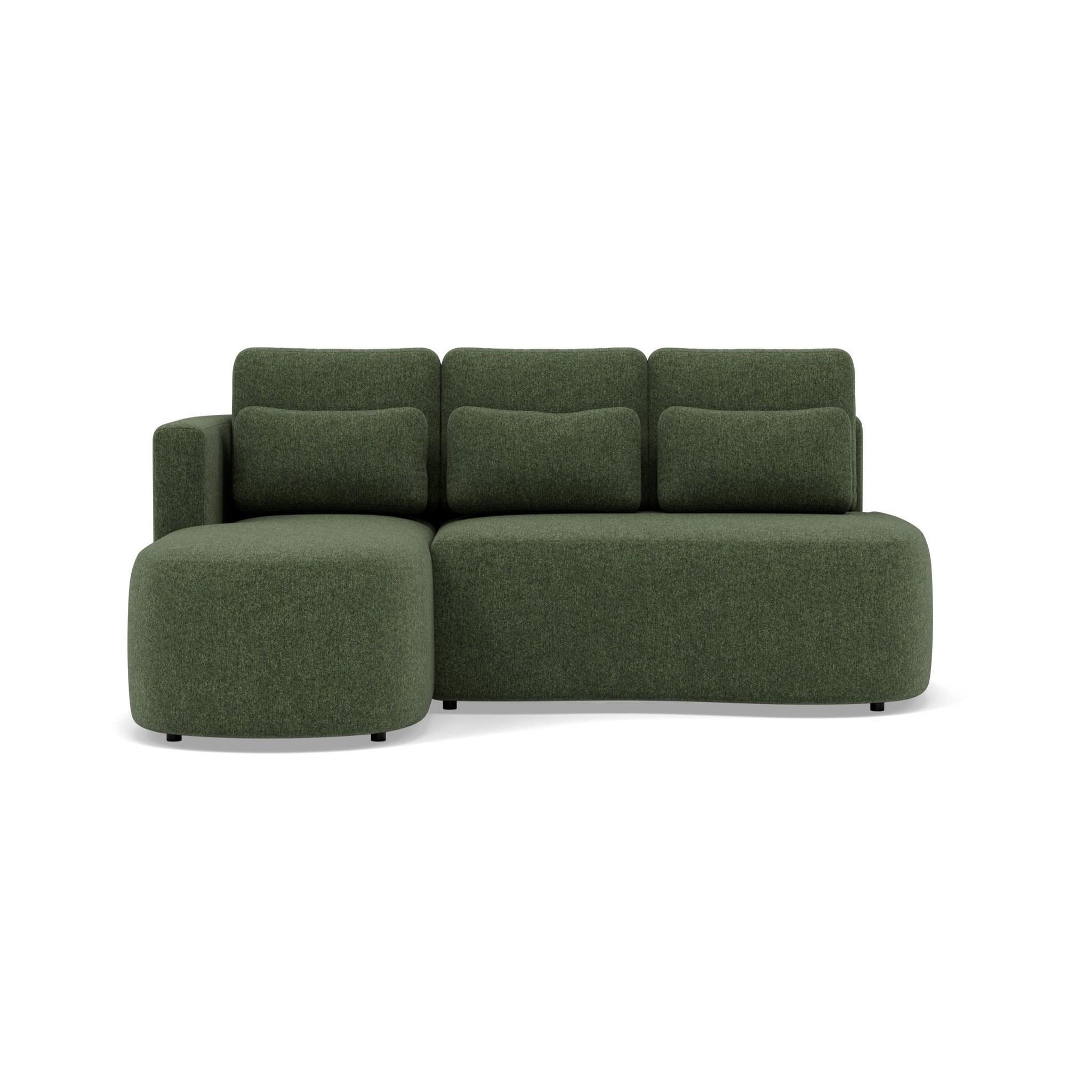 Voir la diapositive 1 : BEST MOBILIER Mahina - canapé d'angle gauche 4 places convertible avec coffre en tissu texturé