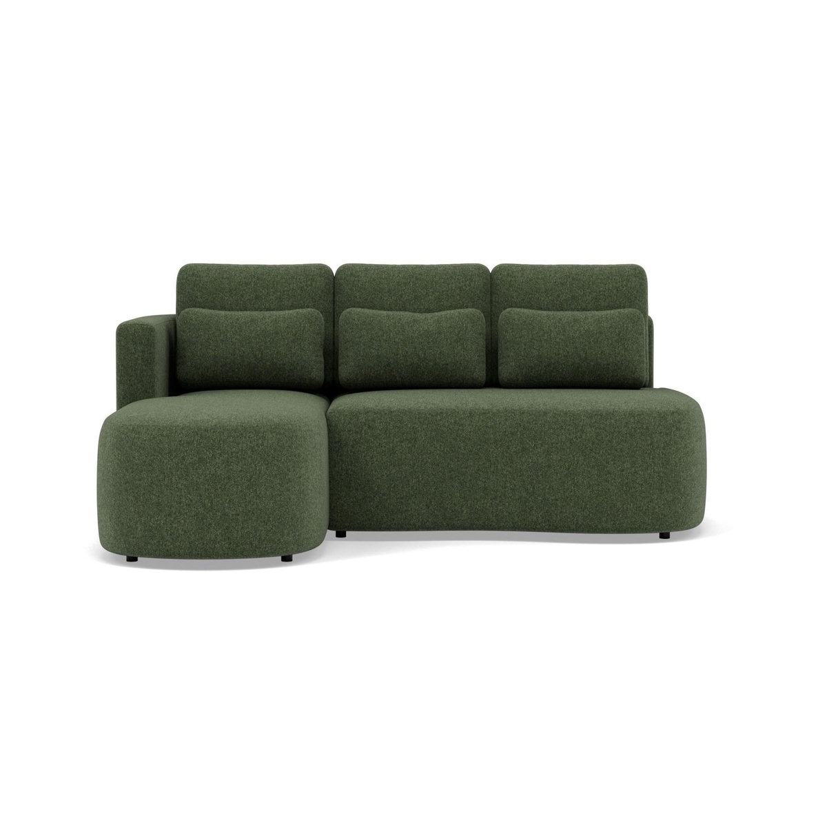 LISA DESIGN Mahina - canapé d'angle gauche 4 places convertible avec coffre en tissu texturé