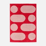 SWEEEK Tapis intérieur JOYCE rouge, motif moderne. Coloris disponibles : Rouge