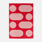 SWEEEK Tapis intérieur JOYCE rouge, motif moderne. Coloris disponibles : Rouge
