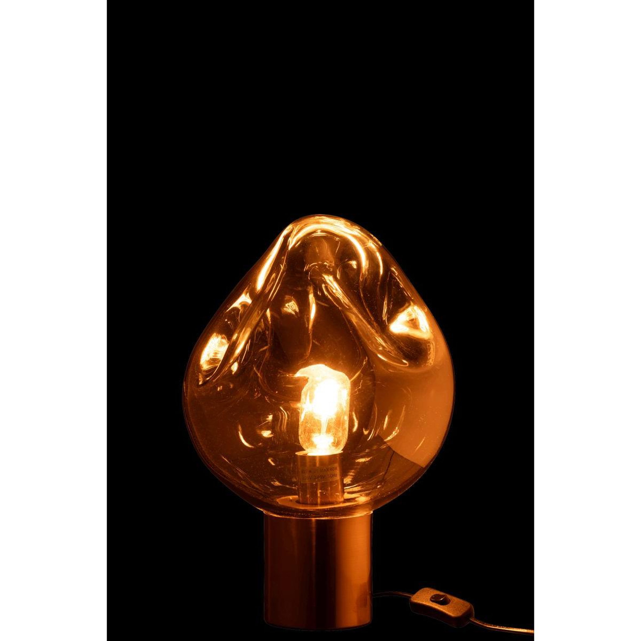 Voir la diapositive 3 : J-LINE Lampe à poser design  kerri  38cm gris