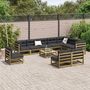 Voir la diapositive 3 : VIDAXL Salon de jardin 11 pcs bois de pin impregne