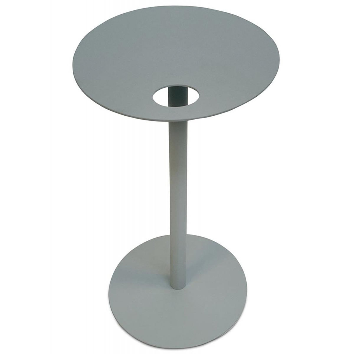 Paris Prix Table d'Appoint Ovale en Métal  Melisa  45cm Gris