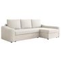 Voir la diapositive 4 : BEST MOBILIER Claudia - canapé d'angle droit 4 places convertible avec coffre en tissu texturé
