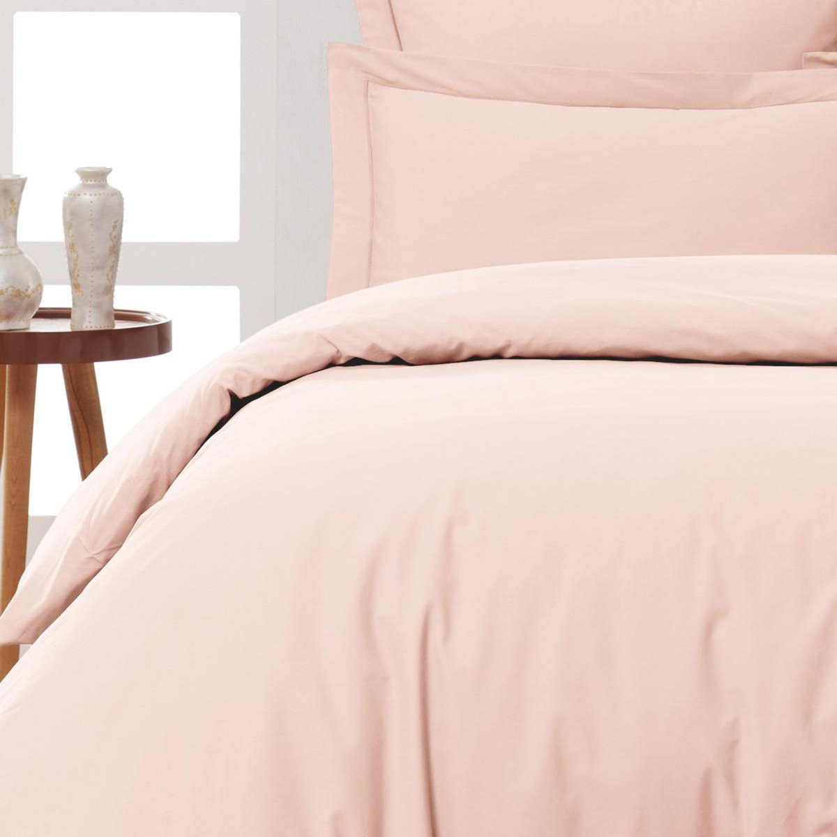 Sensei Maison Lot de 2 taies d'oreiller en percale de coton SOFT PERCALE