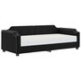 Voir la diapositive 2 : VIDAXL Lit de jour avec matelas noir 90x190 cm tissu