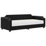 Voir la diapositive 2 : VIDAXL Lit de jour avec matelas noir 90x190 cm tissu