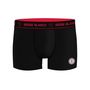 Voir la diapositive 4 : SERGE BLANCO Lot de 4 boxers homme en coton Class uni ceinture colorée