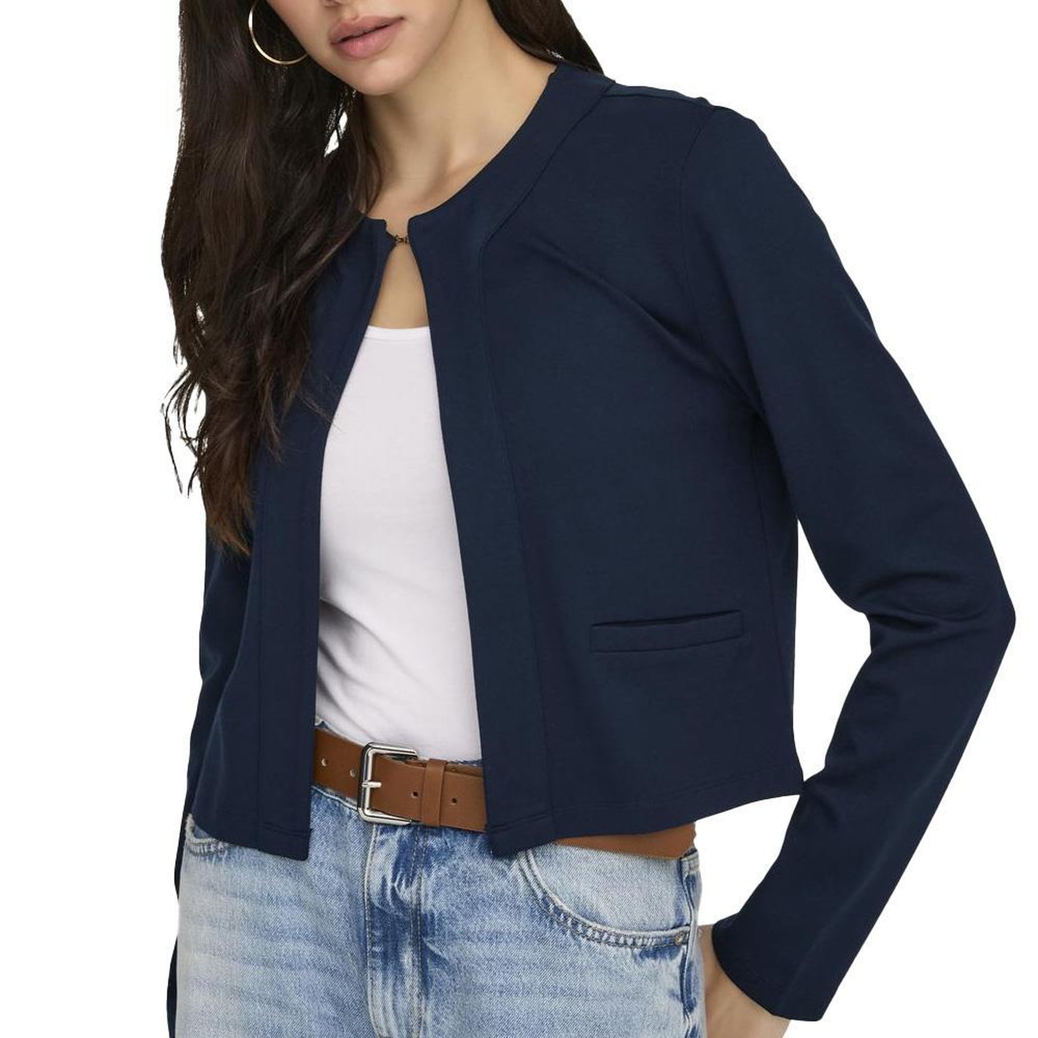 JACQUELINE DE YONG Gilet Marine Femme JDY New Pretty. Coloris disponibles : Bleu