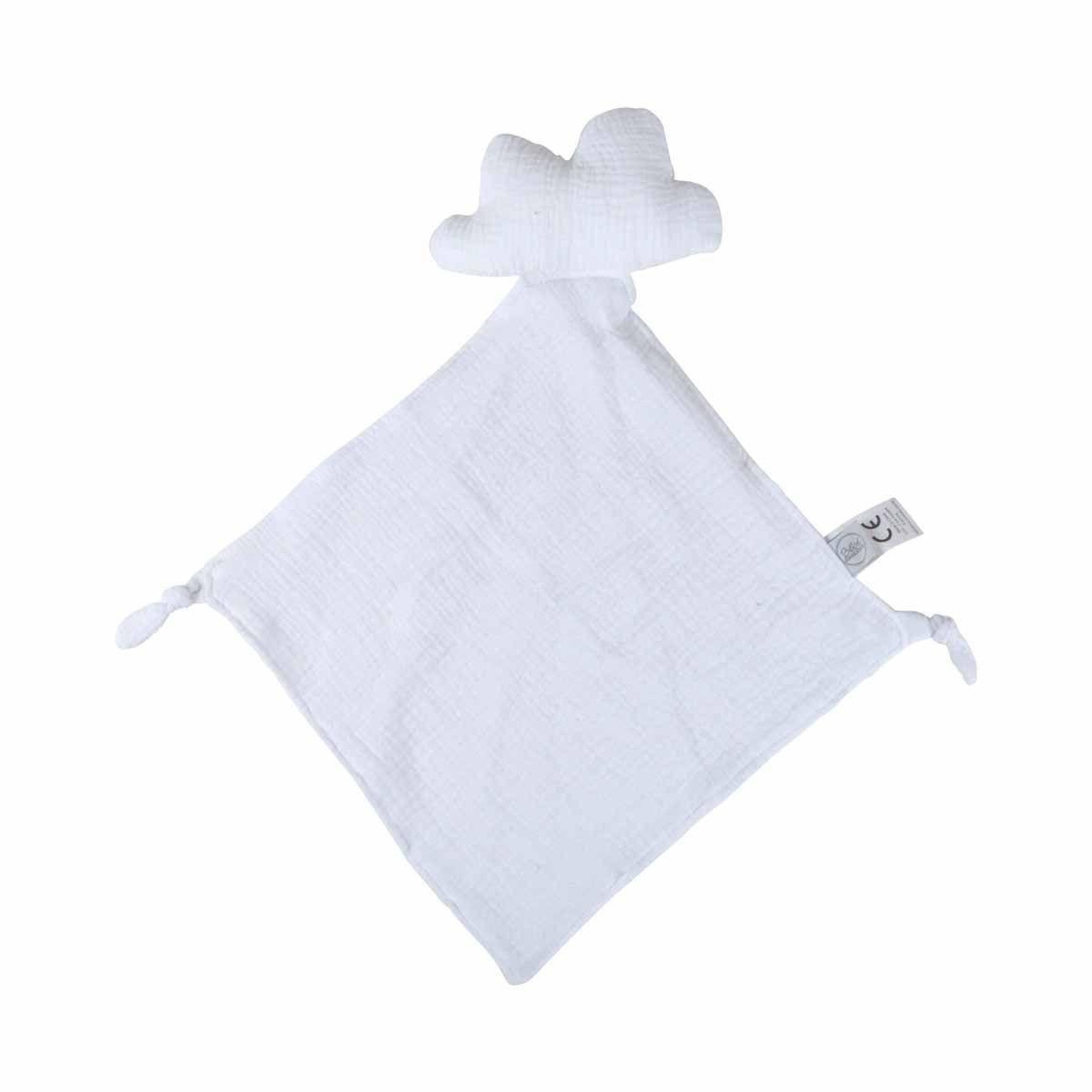 BEBE DOUCEUR Doudou mouchoir bébé  nuage  46cm blanc