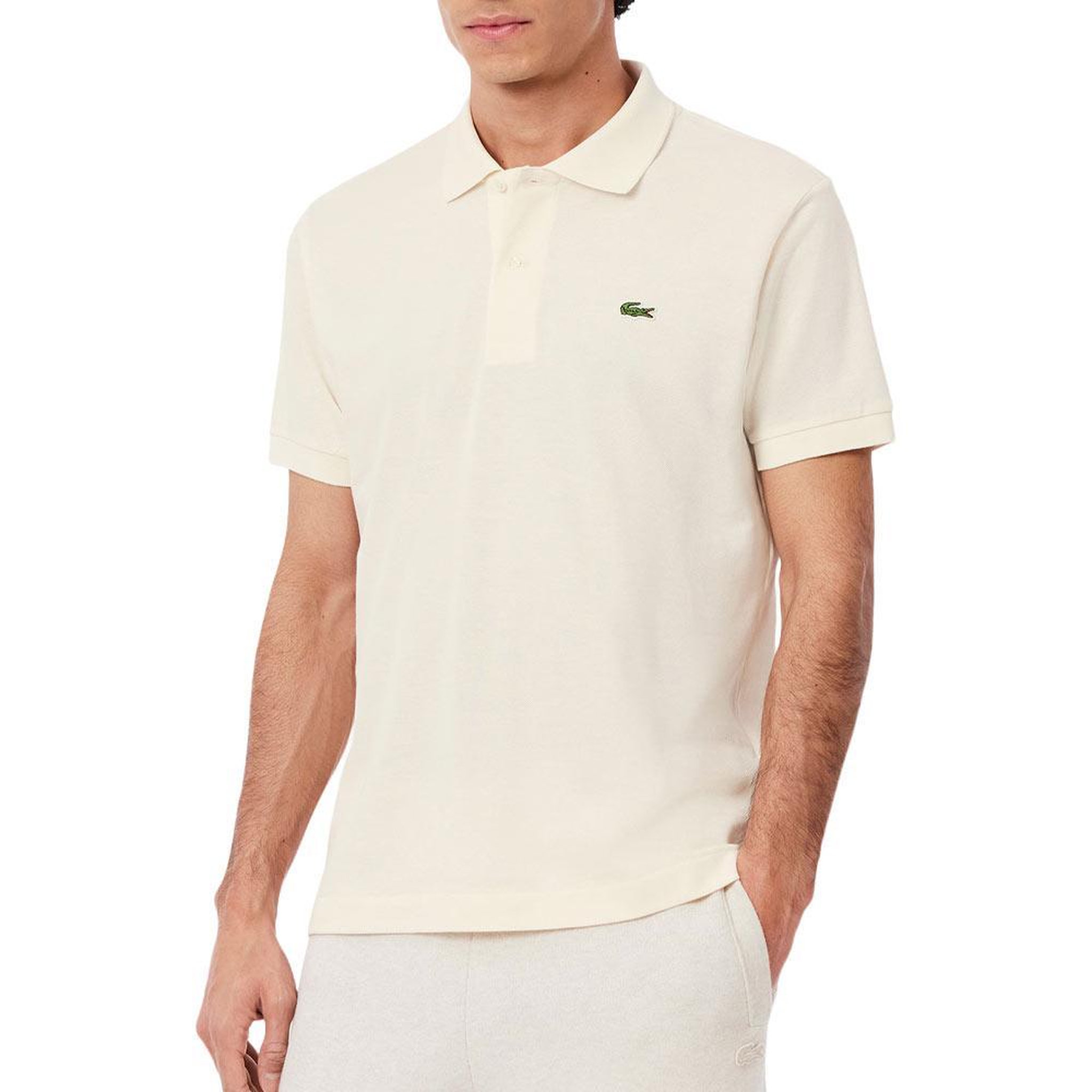 Lacoste Polo Écru Homme Lacoste  Slim Fit Petit. Coloris disponibles : Beige