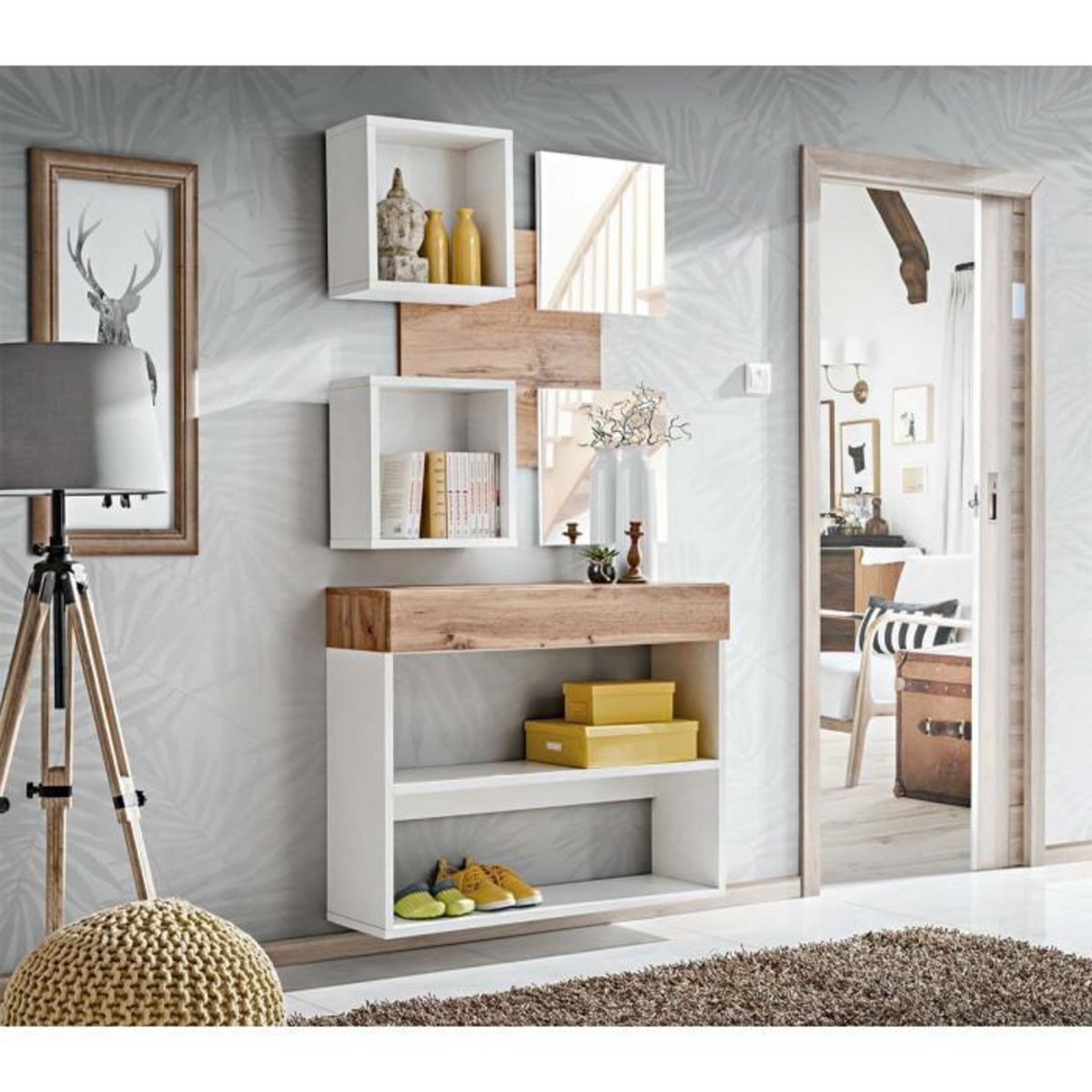 Paris Prix Ensemble Dressing Design  Easy IV  190cm Naturel