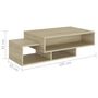 Voir la diapositive 6 : VIDAXL Table basse Chene sonoma 105x55x32 cm Bois d'ingenierie
