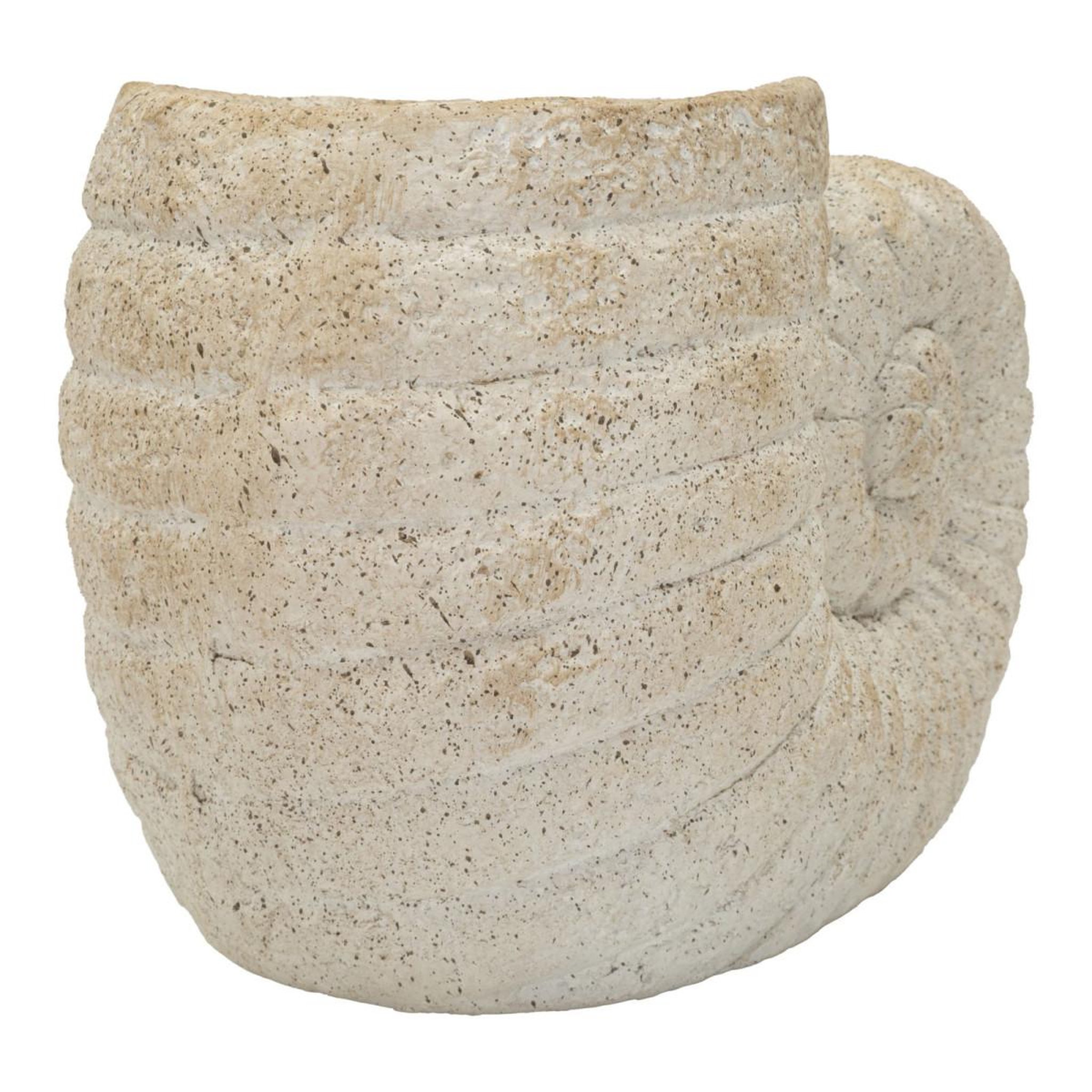 Voir la diapositive 3 : Paris Prix Vase design effet sable  shell  33cm beige