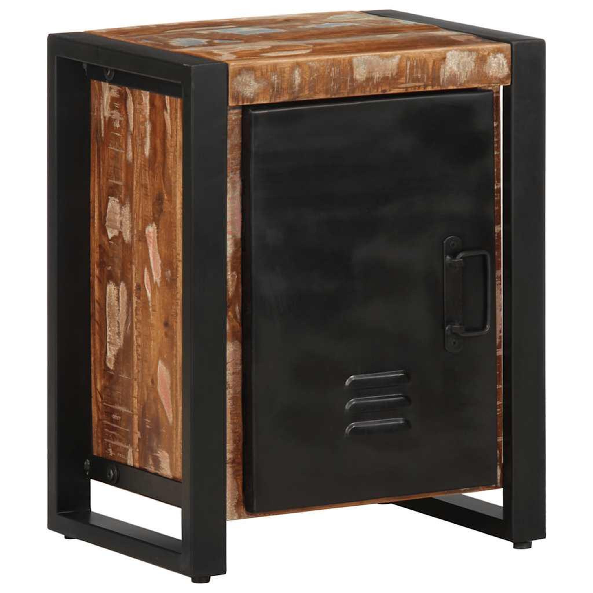 Voir la diapositive 2 : VIDAXL Table de chevet multicolore 40x30x51 cm bois de recuperation