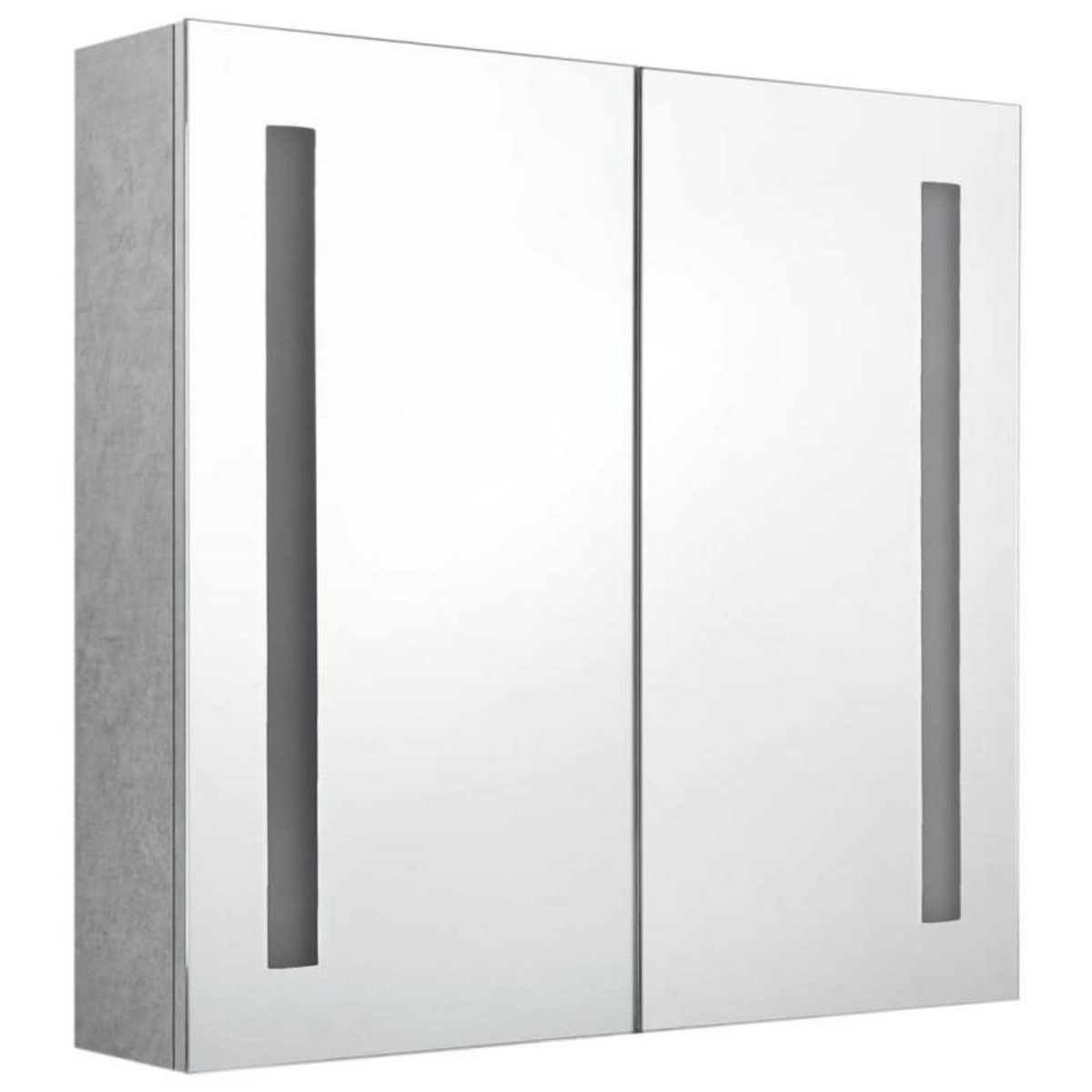VIDAXL Armoire de salle de bain à miroir LED Gris béton 62x14x60 cm