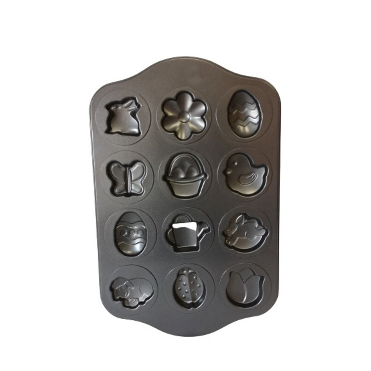 Plaque 12 moules anti-adhérent PÂQUES