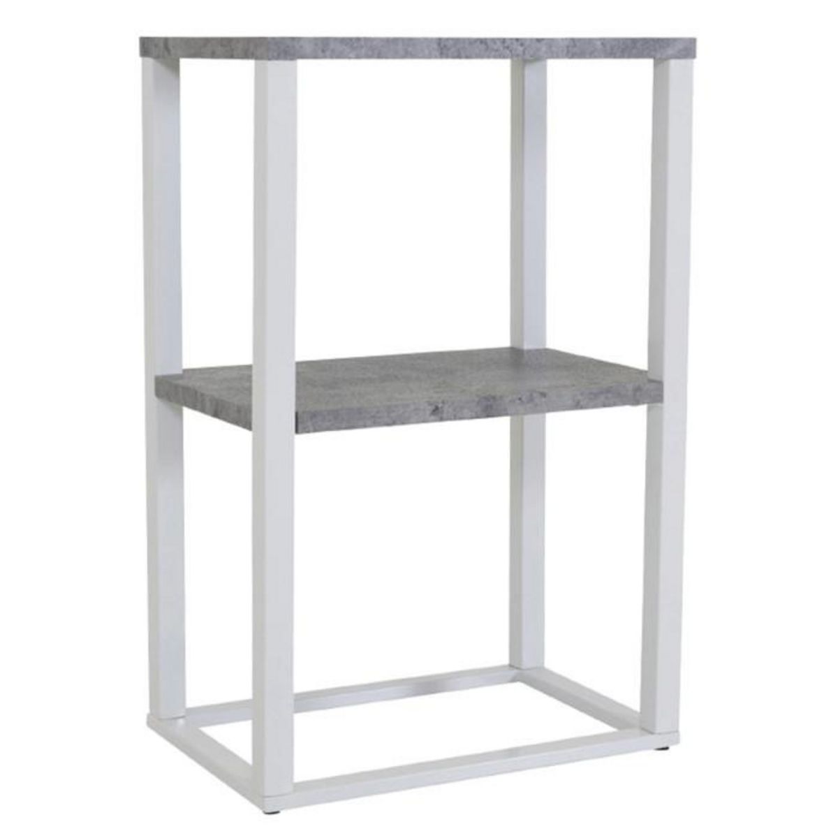 Paris Prix Table de Chevet Double  Rise  70cm Gris & Blanc