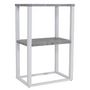 Voir la diapositive 1 : Paris Prix Table de Chevet Double  Rise  70cm Gris & Blanc