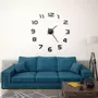 VIDAXL Horloge murale 3D Design moderne 100 cm XXL Noir