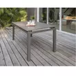 DCB GARDEN Table de jardin 240/300x100cm aluminium taupe