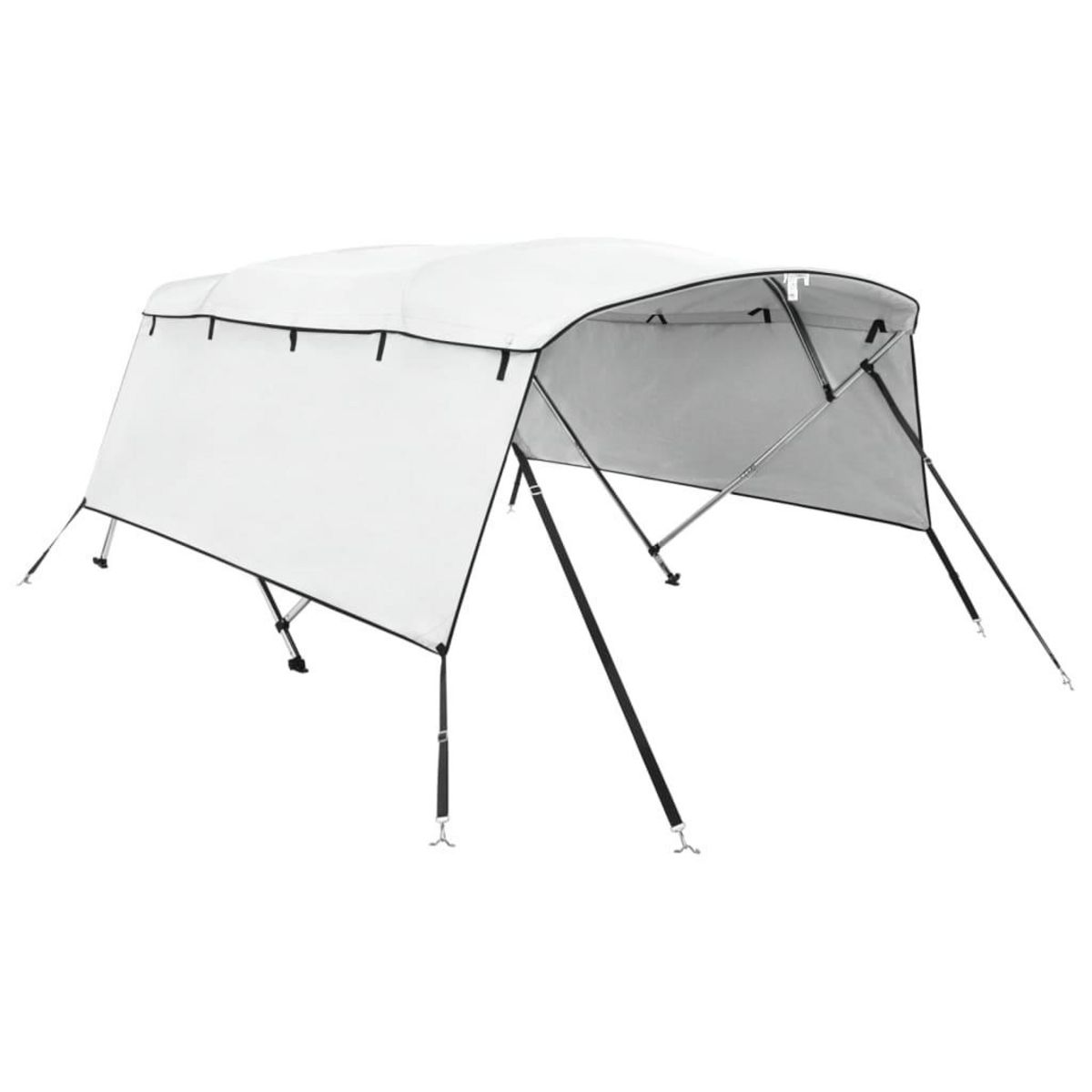 VIDAXL Toit bimini a 4 arceaux parois laterales 243x(230-244)x137 cm