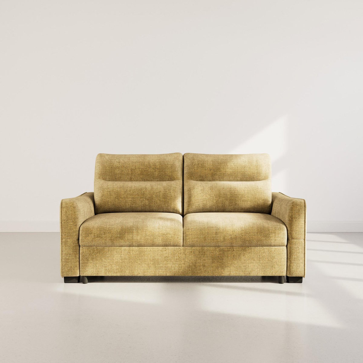 BEST MOBILIER Anatole - canapé droit 3 places convertible avec coffre en velours texturé