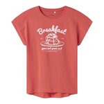 NAME IT T Shirt  Fille Name it Spiced Coral. Coloris disponibles : Rouge