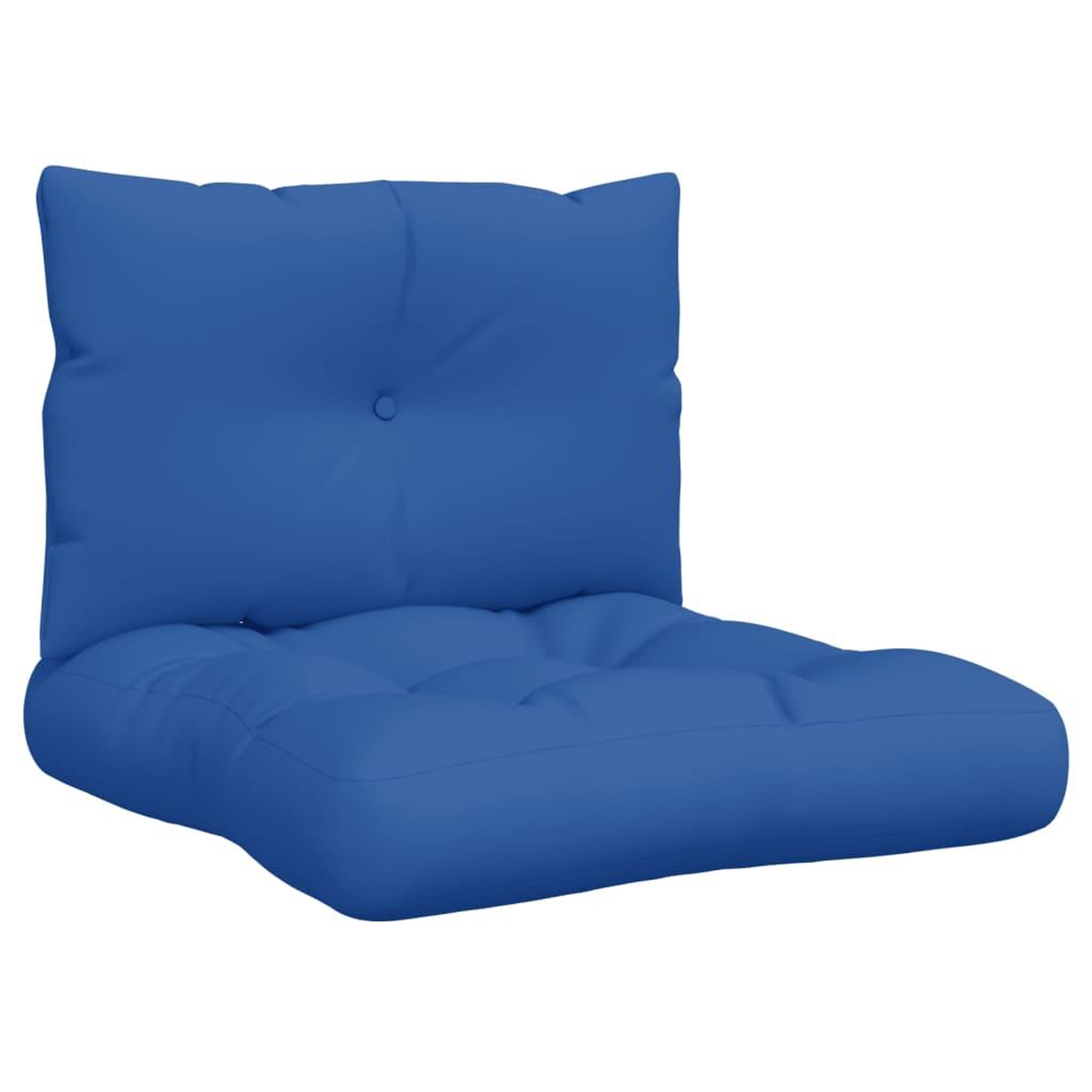 Voir la diapositive 2 : VIDAXL Coussins de palette lot de 2 bleu royal tissu