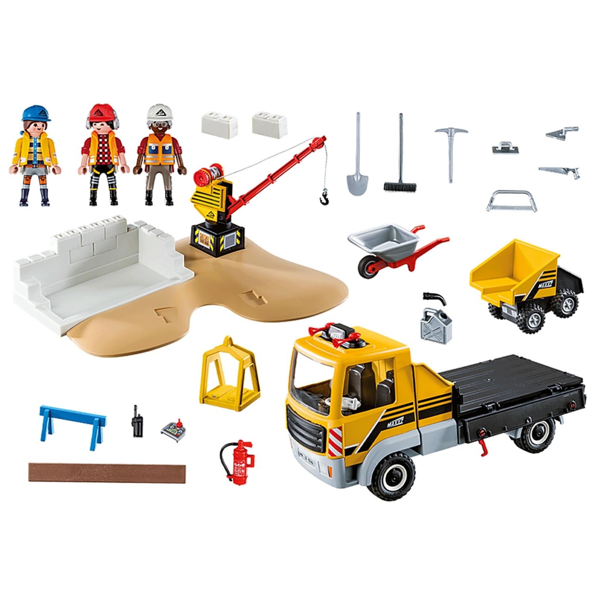 Voir la diapositive 3 : PLAYMOBIL City Action Site de travaux avec camion et ouvriers
