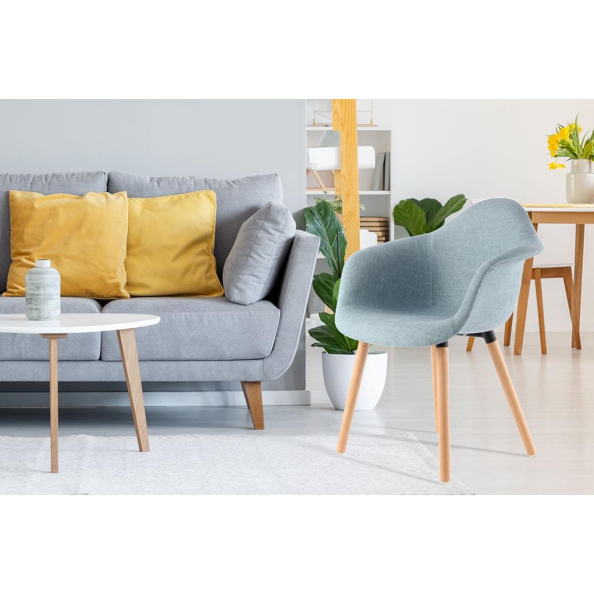 Voir la diapositive 3 : Paris Prix Lot de 2 Chaises Design  Winston  80cm Bleu