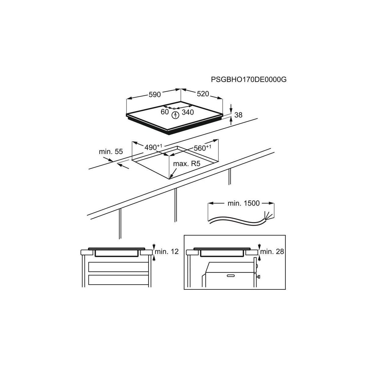 ELECTROLUX Plaque vitrocéramique BHV6232FOK