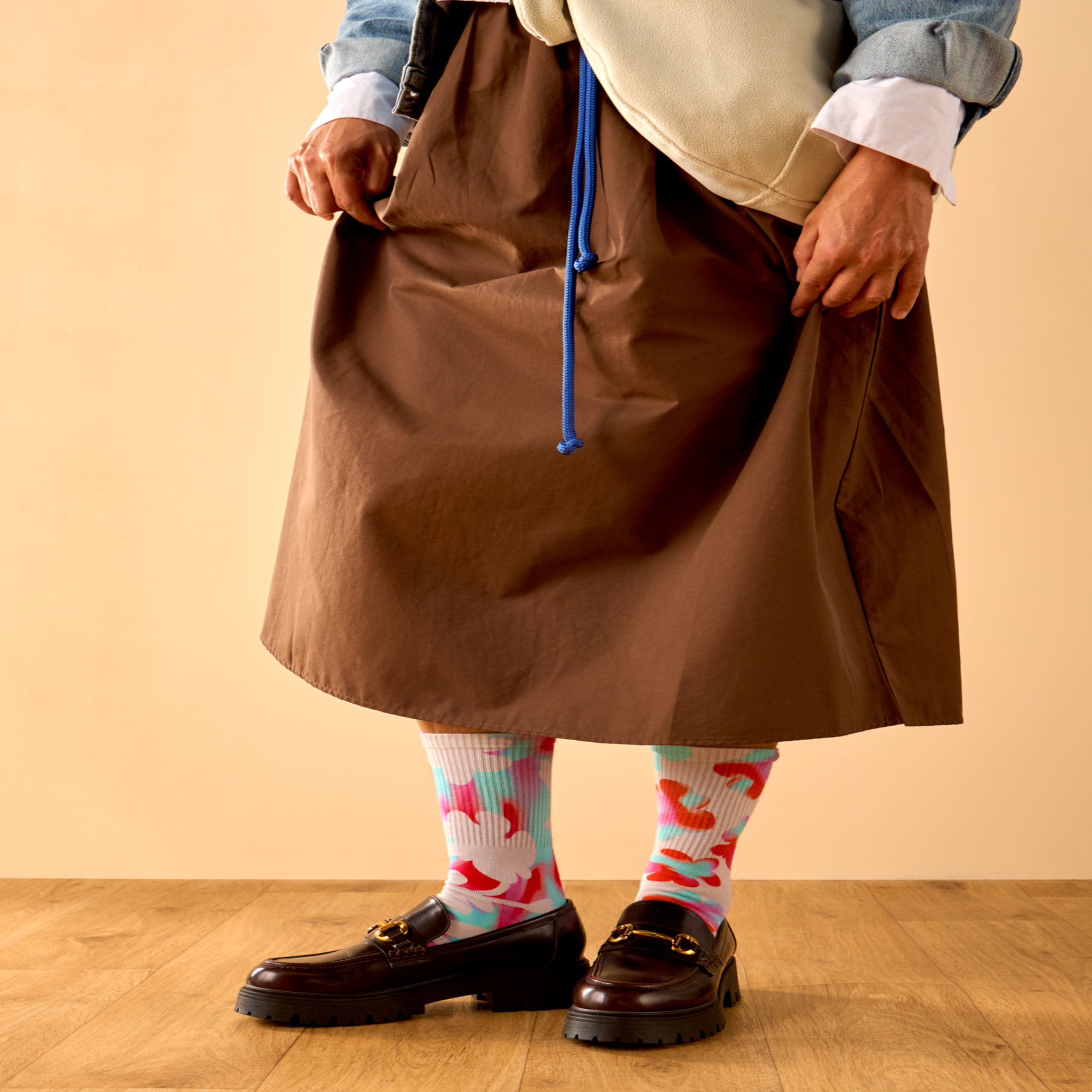 Voir la diapositive 3 : DEDOLES Chaussettes côtelées fleurs funky