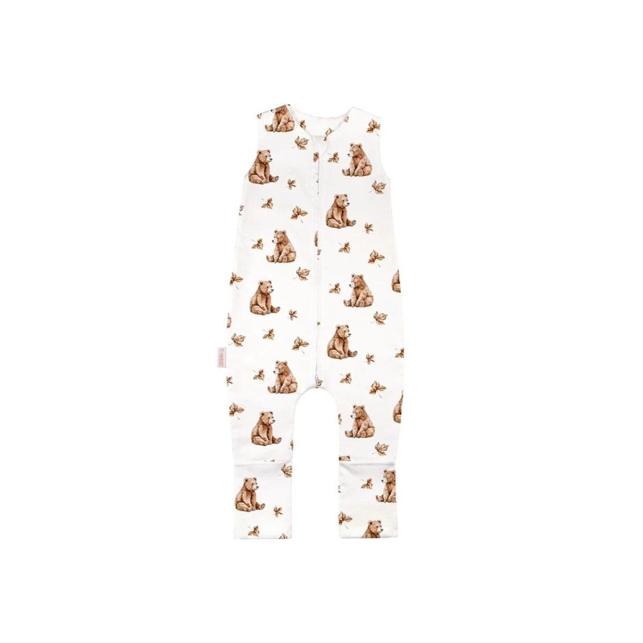 Voir la diapositive 2 : WALDIN Gigoteuse à jambes en coton - taille S (1-2 ans) - motif oursons, blanc