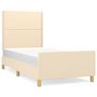 Voir la diapositive 2 : VIDAXL Cadre de lit sans matelas creme 80x200 cm tissu