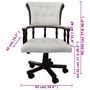 Voir la diapositive 6 : VIDAXL Chaise de bureau pivotante Blanc