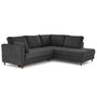 Voir la diapositive 3 : LISA DESIGN Anna - canapé d'angle droit 5 places convertible en velours texturé
