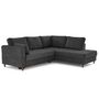 Voir la diapositive 3 : LISA DESIGN Anna - canapé d'angle droit 5 places convertible en velours texturé