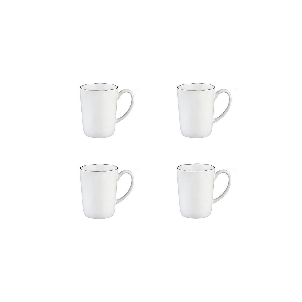 BJORN Mug PURE 40cl - 4 pièces - Blanc Neige