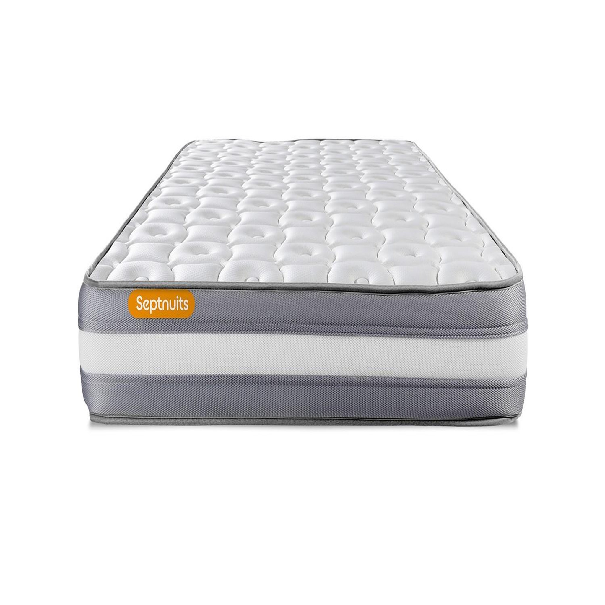 SEPTNUITS Matelas mémoire de forme Memo Plus 3 zones de confort. Coloris disponibles : Blanc