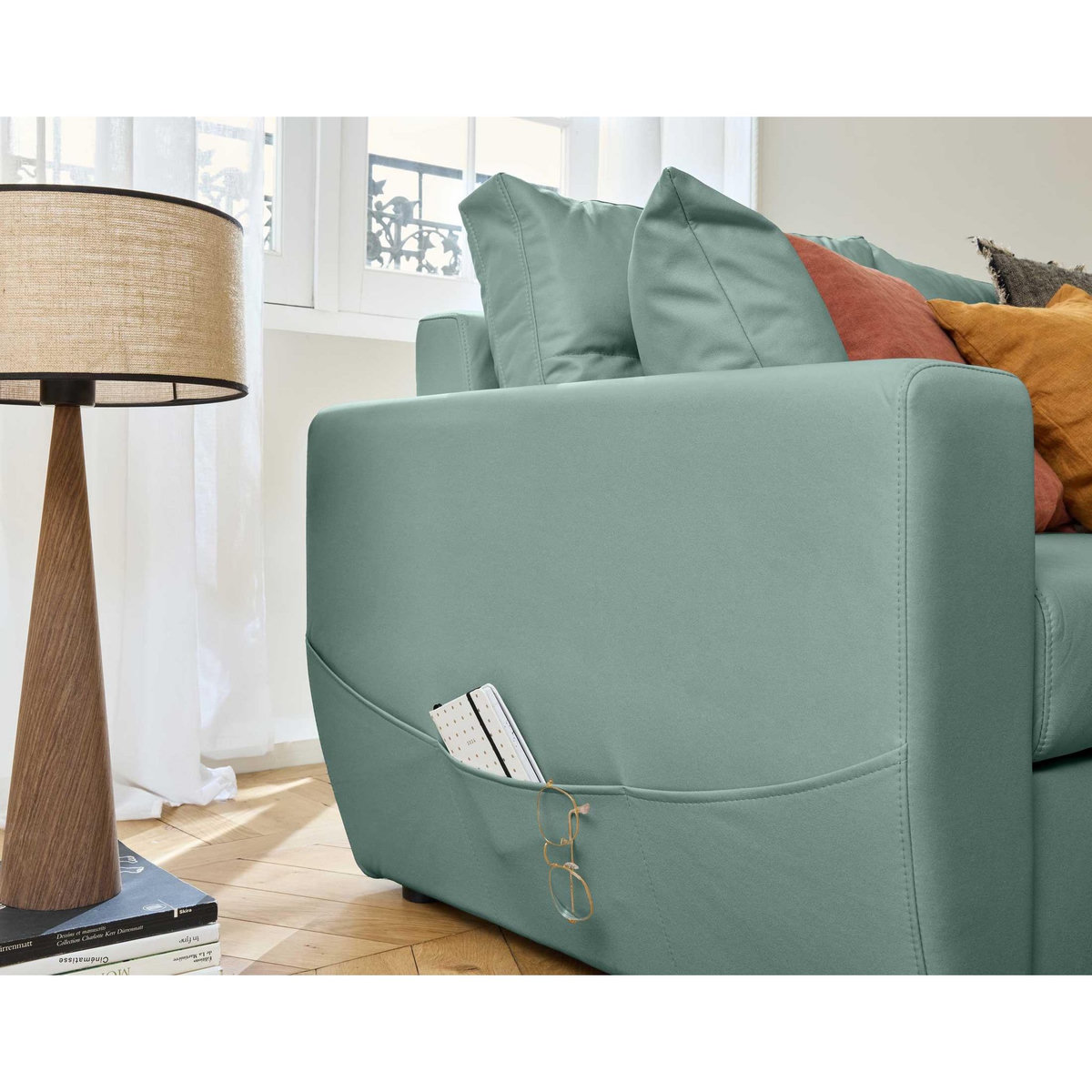 BEST MOBILIER Astoria - canapé d'angle réversible 4 places - convertible avec coffre - en simili