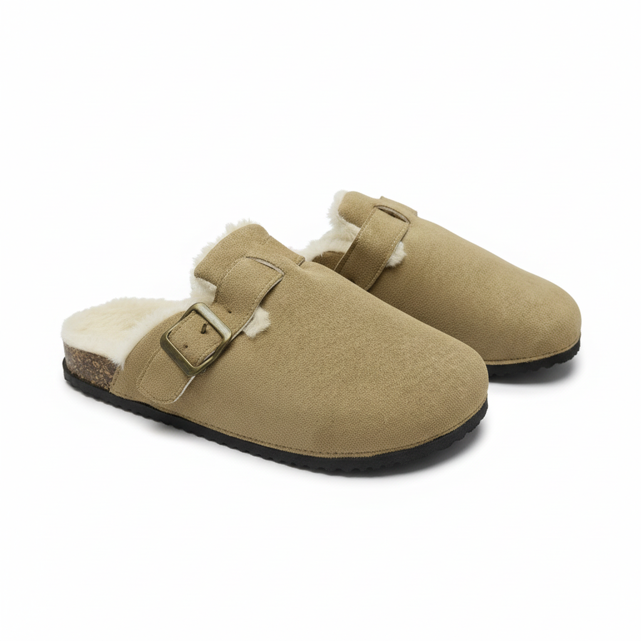 Voir la diapositive 3 : OZABI Ozabi sabots mules femme fourrées suédine boucle ajustable