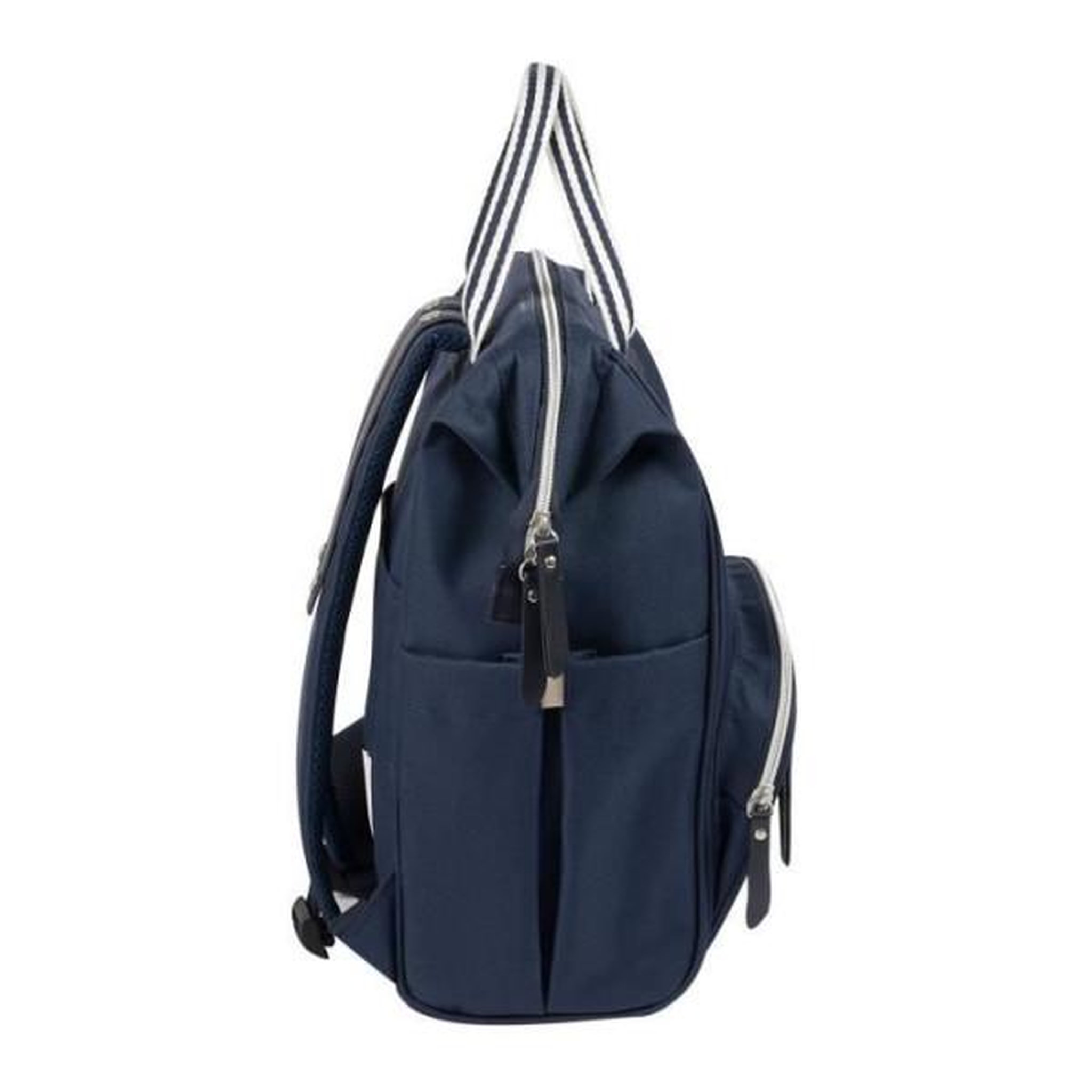 Voir la diapositive 4 : MARKET24 BEABA Sac a Dos a Langer pour Bébé Wellington, Grande capacité de rangement, Tapis a langer inclus, Grande ouverture, Bleu