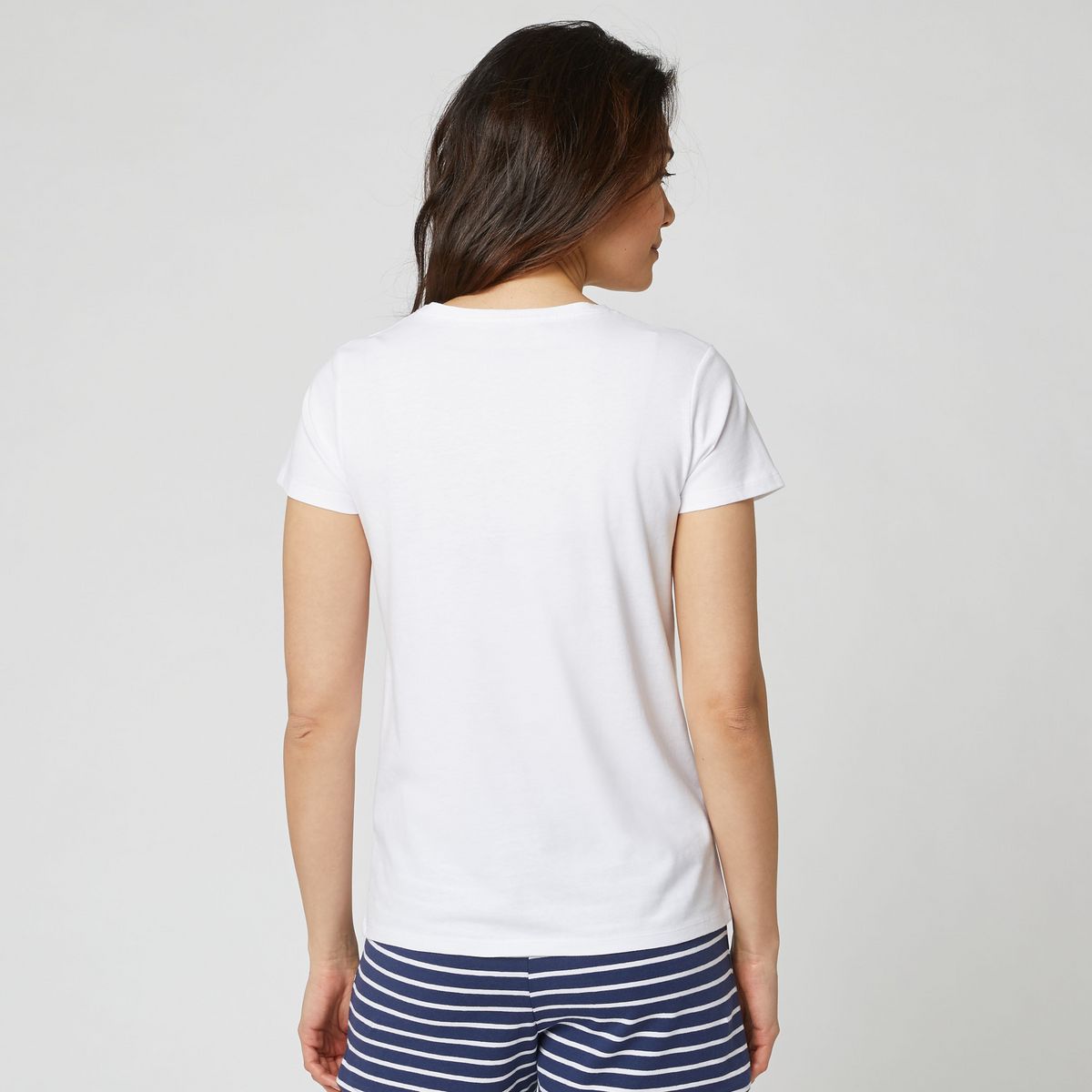 IN EXTENSO T-shirt manches courtes blanc imprimé california summer femme