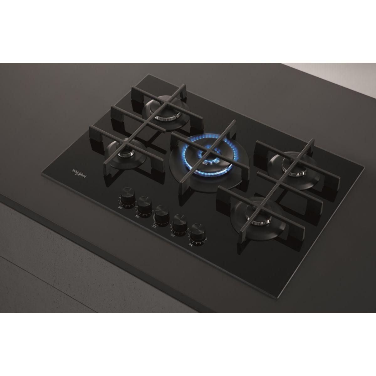 Whirlpool Plaque gaz GOWL758NBFR 75cm