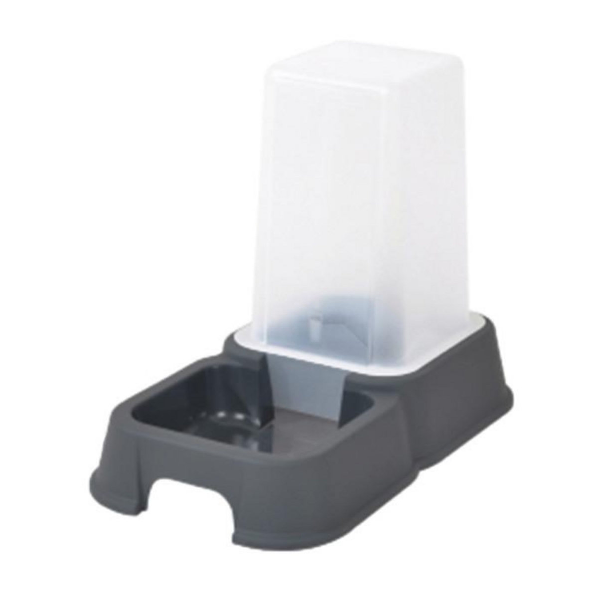 Paris Prix Distributeur d'Eau & Croquettes  Chat  1,5l Gris